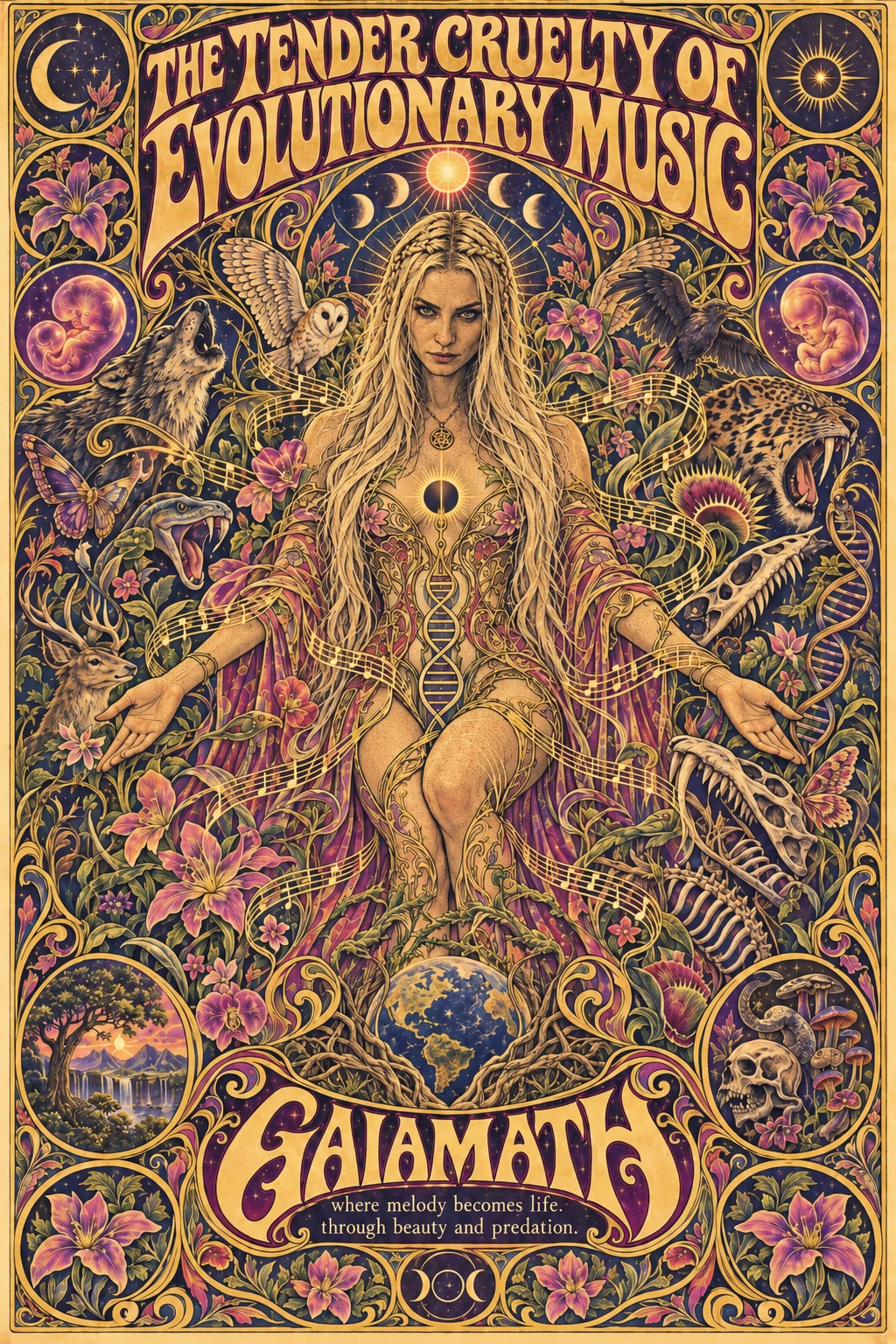 The Tender Cruelty of Evolutionary Music poster featuring Sienna